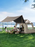 Надувная палатка PRIMITIVE 2-в-1 с навесом-тентом, водонепроницаемая, солнцезащитная, автоматическая, быстросборная, для семейного отдыха на природе