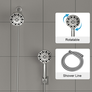 Pomme <span class=keywords><strong>de</strong></span> <span class=keywords><strong>douche</strong></span> combinée à 3 voies à haute pression Aquacubic Factory avec kit à 7 réglages - Product Image 6