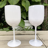 Gobelet publicitaire élégant en plastique durable pour vin blanc rouge de 480ml avec logo personnalisé