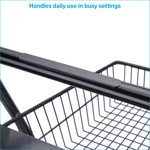 Supermarket KTV Large Shopping Mall Portable Double-Layer Japanese Shopping Basket <b>Trolley</b> with <b>Platform</b> Structure - Product Image 3