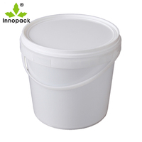 Seau en plastique transparent de 5 L avec couvercle et poignées, qualité alimentaire, résistant à l'oxydation, antistatique, personnalisable pour le stockage et le transport