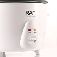 Cuisinière à riz électrique domestique RAF R.0102 avec cuve antiadhésive et couvercle en verre trempé pour cuisson automatique et maintien au chaud