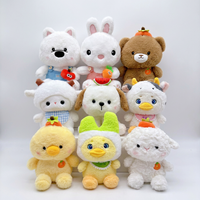 Juguetes de Peluche de Animales Kawaii de 8 Pulgadas al por Mayor, Peluches Personalizados de Panda, Perro, Conejo, Elefante y Frutas para Regalos
