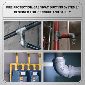 Raccords de tuyauterie en fonte ductile bitumineuse ASTM A536 FM de la marque Jianzhi avec connexion à rainure, résistants à la corrosion, classe 150 - Product Image 2