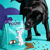 YOUYI Sachet d'emballage pour croquettes pour chat avec fenêtre transparente, pochette autoportante, fabrication OEM directe usine, en feuille d'aluminium pour aliments pour chat