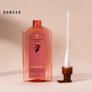 Botella de Plástico Cuadrada Rosa Translúcida de Lujo con Borde Decorativo y Bomba Dosificadora; Logotipo Personalizable para Envases de Cuidado Personal - Product Image 2