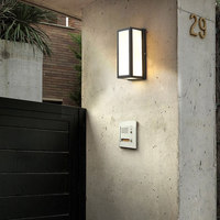 Lampe murale LED moderne minimaliste en aluminium étanche pour jardin, cour, portail, couloir, allée, terrasse, balcon - Modèle W6011 3 ans de garantie
