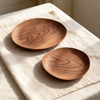 Ensemble de vaisselle pour bébé en plastique PP incassable, motif grain de bois japonais, réutilisable, qualité alimentaire, sans BPA, pour café et plateau à fruits - Vente en gros