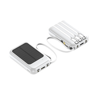 Produit phare : Banque d'alimentation solaire 5000 mAh avec lampe torche LED compacte et recharge quatre-en-un pour situations d'urgence – Vente en gros