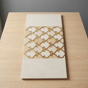 Carreaux muraux décoratifs en céramique numérique dorée et argentée, brillants et émaillés, de qualité supérieure, 300x600mm, de Morbi - Product Image 5
