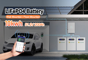 แบตเตอรี่ลิเธียมไฮบริดแบบแยกส่วนติดผนัง 51.2V 200Ah 10kWh 20kWh 50kWh 100kWh ระบบกักเก็บพลังงานภายในบ้าน รุ่น GRB51.2-200A - Product Image 2