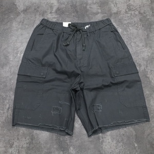 Shorts cargo pour hommes avec logo personnalisé, poches, coton léger, imprimé logo vieilli, grande taille, shorts d'extérieur pour hommes - Product Image 2