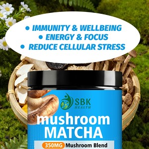 Private Label Service Health Mushroom Matcha 350MG Powder 30 Servings Immune Support Vegan Dietary Supplement - Product Image 4