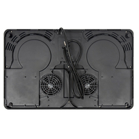Cuisinière à Induction Double Corps Ultra-Mince Super Slim Comptable 2 Brûleurs Plaque à Induction Portable 3400W Cuisinière