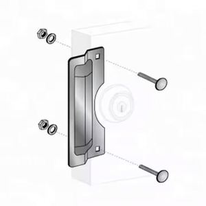 WEKIS Loquet de porte extérieur moderne en acier inoxydable avec protection de sécurité et serrure de porte d'entrée renforcée en acier - Product Image 4