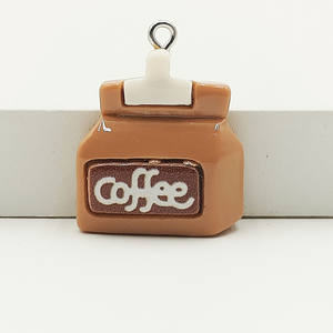 Cartoon Harz Kaffee maschine Schlüssel bund Creme Kleber Haarschmuck Stirnband Harz Nail Art Charms Dekorationen Bulk Supply - Product Image 6