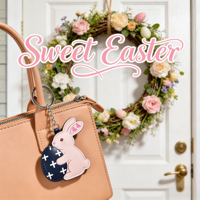 Nouvelle décoration de Pâques, porte-clés lapin et œuf pour enfants et décoration de fêtes, cadeau de Pâques personnalisé pour femmes et filles