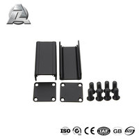 Boîtier de dissipateur thermique en aluminium anodisé noir mat pour amplificateur de puissance, module de pilote LED