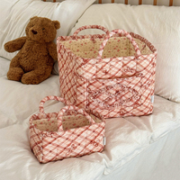 Panier de rangement personnalisé en gros, style INS haut de gamme, grande capacité, panier à linge domestique, bac de rangement en tissu pour articles divers
