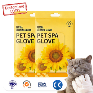 Guante <span class=keywords><strong>de</strong></span> Aseo para Mascotas <span class=keywords><strong>de</strong></span> Limpieza Profunda Extra Suave, Toallitas Húmedas Sin Enjuague, Empaque Azul, Sin Fragancia, Suave <span class=keywords><strong>y</strong></span> Duradero - Product Image 1