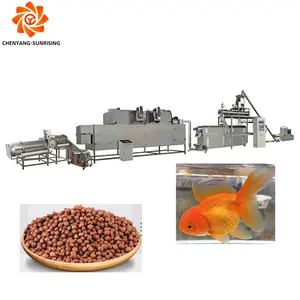 Automatic production line 500-1000kg/h sinking floating fish food production equipment line machine