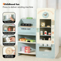Jouets en bois interactifs pour enfants : Caisse de supermarché de simulation, stand de jeu de rôle, jouets moulés sous pression violet 124 4-12M