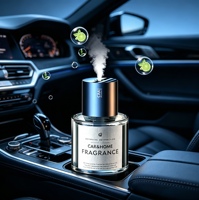 Diffuseur d'air frais USB portable de luxe en métal de haute qualité pour voiture, avec capteur de vibration et alimentation électrique, parfum lavande citron, pour la maison