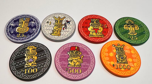 Juego de Fichas de Póker de Cerámica RTS 10g Tina Tiki Kings Día de Muertos 39mm con Logotipo Personalizado en Stock - Product Image 6