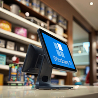 All-in-one POS-terminal 11,6 inch capacitief touchscreen I3/i5/i7 CPU Bluetooth 5.2 Wi-Fi 6 Aluminium basis Zwart Multi-OS