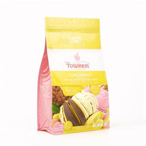 8-Side Seal Flat Bottom Gravure Printed Reusable Aluminum-Plastic Composite PE Zipper Side Gusset Resealable <b>Snack</b> <b>Bags</b> for Cake - Product Image 3