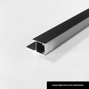 Hình chữ S 8cm 9cm LED dải ánh sáng cạnh dòng gỗ Veneer Bảng điều khiển 9mm hình chữ H máng ánh sáng chia lớp nền LED hồ sơ ánh sáng - Product Image 6