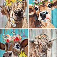 Peinture Diamant 5D DIY Style Moderne et Concis, Peinture à la Main de Fleurs, Animaux et Paysages, Peinture en Cristal Faite à la Main, Vente en Gros
