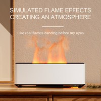 Diffuseur électrique Diffuseur de flamme à sept couleurs Chambre à coucher Humidificateur industriel de bureau Flamme LED Diffuseur d'humidificateur d'arôme volcanique