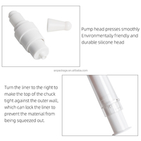 Flacon-seringue double paroi sans air finition dorée avec tête de massage pour sérum, crème contour des yeux, huile essentielle, impression sérigraphique de logo personnalisé