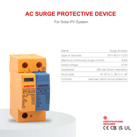 Onesto 1P + N 275V Parafoudre AC avec disjoncteur IEC61643 IP20 AC SPD pour protection contre la foudre et mise à la terre