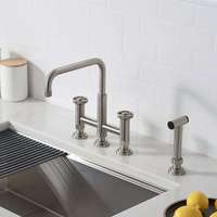 Robinet d'évier de cuisine 2023 certifié ODM CUPC, motif diamant simple, résistant aux taches, finition chrome poli/nickel brossé