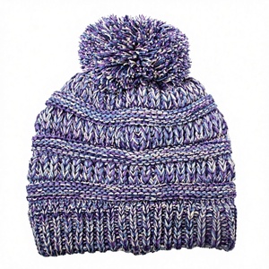 Kids Unisex Beanie Thick Stretchy Jacquard Knit Slouch <b>Hat</b> - Product Image 3
