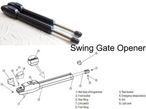Ouvre-porte coulissant électrique au design moderne, opérateur de contrôle automatique pour portails battants, moteur actionneur - Product Image 3