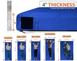 Colchón <span class=keywords><strong>Plegable</strong></span> Impermeable para <span class=keywords><strong>Camper</strong></span>, Colchón de Espuma para Acampar, Senderismo, Dormir, Colchoneta <span class=keywords><strong>Plegable</strong></span> de Viaje para Adultos, Tienda de Campaña con Techo Trasero - Product Image 6