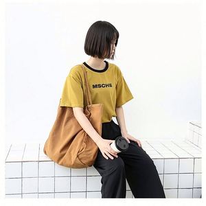 Trendy Black Tote Bags Shopper Custom Logo Custom Wholesale Shoulder Canvas Shopping Bag - Product Image 5