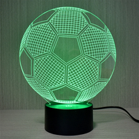 Vente en gros d'usine, design moderne, lampes LED à changement de couleur, commande tactile et à distance, alimentation USB, lampes 3D pour la décoration de la pièce