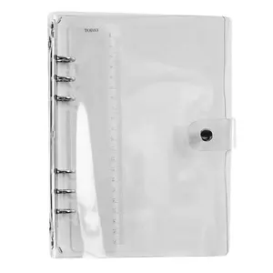 Transparent Cover Spiral Notebook Binder Loose Leaf b5 Notebook with kids School Supplies For Paper Notebook Planner