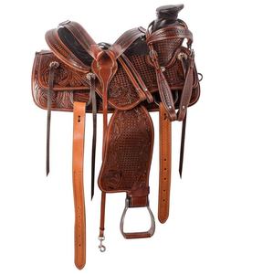 Aceite antiguo portátil Western A Fork Wade Tree Roping Ranch Premium Leather Horse Saddle Tack Set - Product Image 1