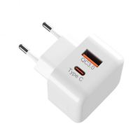 Double alimentation 20W Type C Chargement 2 Ports A + C Desktop USB a QC3.0 PD Chargeur mural portable