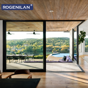 <span class=keywords><strong>Porte</strong></span> <span class=keywords><strong>coulissante</strong></span> de patio à double vitrage trempé de <span class=keywords><strong>style</strong></span> américain Rogenilan, <span class=keywords><strong>porte</strong></span> <span class=keywords><strong>coulissante</strong></span> en aluminium insonorisée pour l'extérieur - Product Image 3