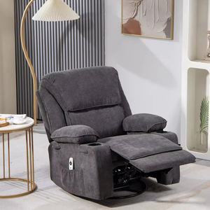 <span class=keywords><strong>Sillón</strong></span> <span class=keywords><strong>reclinable</strong></span> <span class=keywords><strong>eléctrico</strong></span> de diseño moderno, portavasos, Material de tela, tipo económico, función de masaje para muebles de sala de estar - Product Image 1