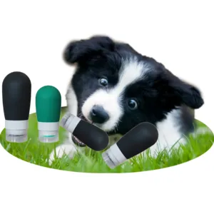 Custom Portable Refillable Cosmetic Container Dog Pet Training Bottle Smart Feeder Bottle Mini Shampoo Tube Bottles for Camping