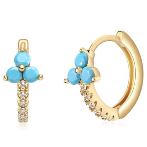 Orecchini a polsino geometrici da donna, stile bohémien, con micro pavé, gioielli alla moda per l'orecchio - Product Image 1