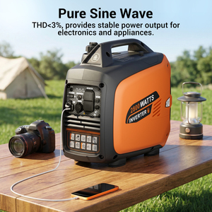 เครื่องกำเนิดไฟฟ้าเบนซินแบบพกพา 2KW 2800W เงียบพิเศษ แรงดันไฟฟ้า 120V/230V มีสินค้าในสต็อก สำหรับสำรองไฟ - Product Image 3