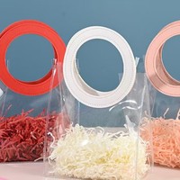 Nouveau sac à main transparent haut de gamme à fond carré, sac cadeau, sac en PVC pour cadeaux de mariage, boîte d'emballage de rouge à lèvres haut de gamme